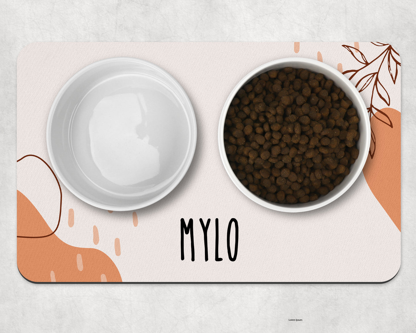Personalised Pet Bowl Mat Boho Design