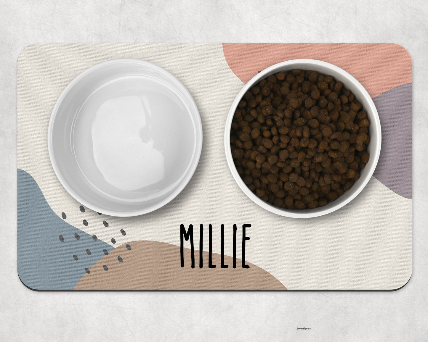 Personalised Pet Bowl Mat Boho Design