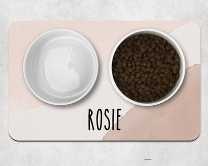 Personalised Pet Bowl Mat Boho Design