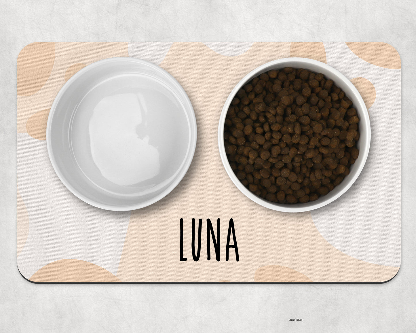 Personalised Pet Bowl Mat Boho Design