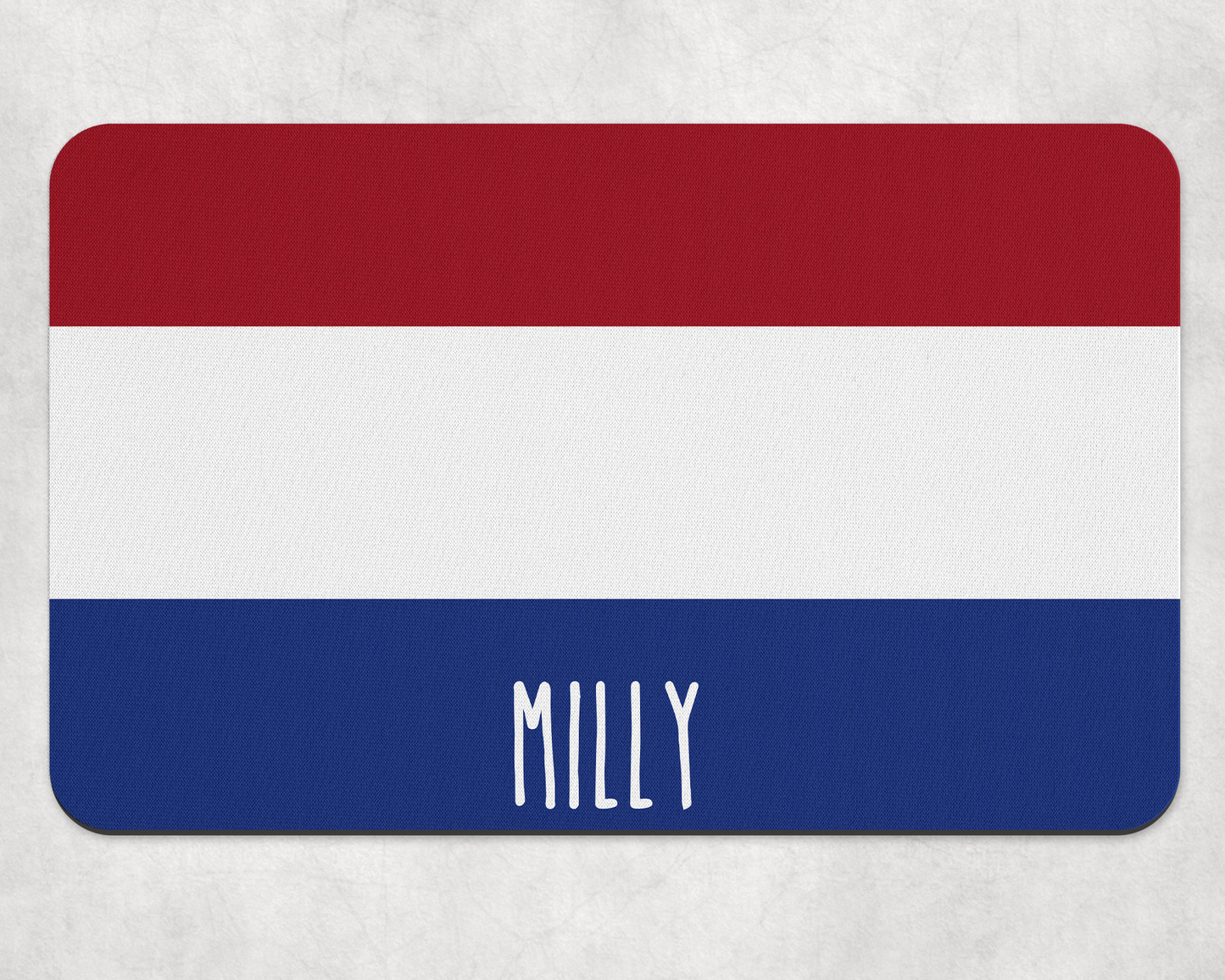 Personalised Pet Bowl Mat Flag Design