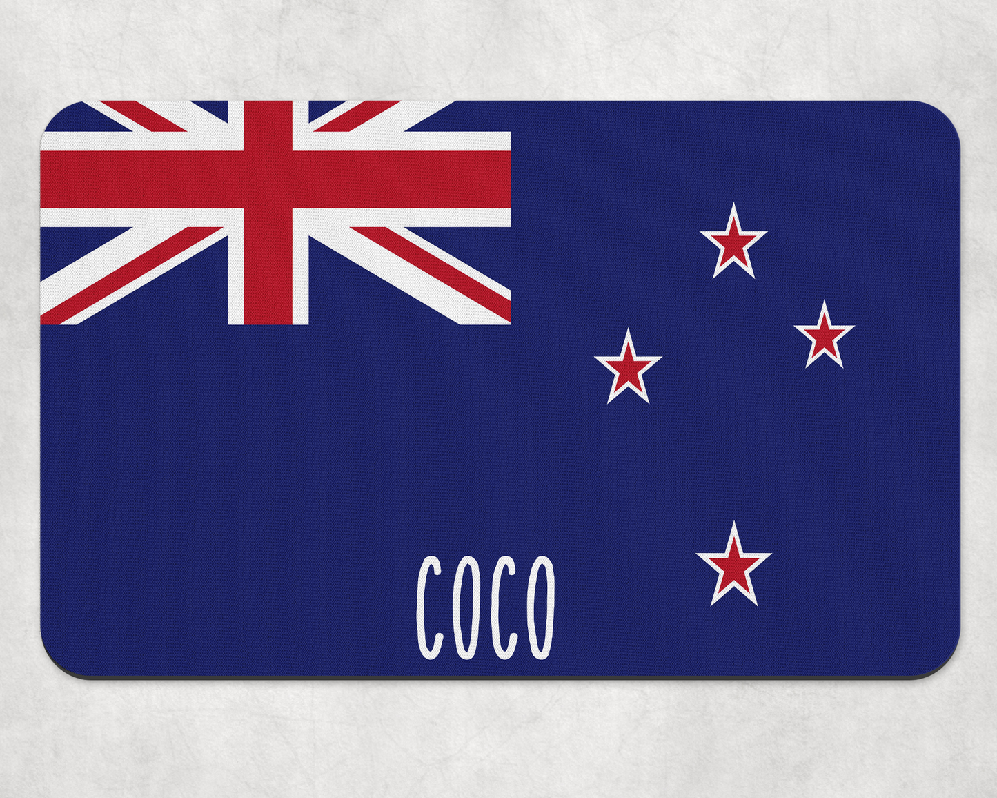 Personalised Pet Bowl Mat Flag Design