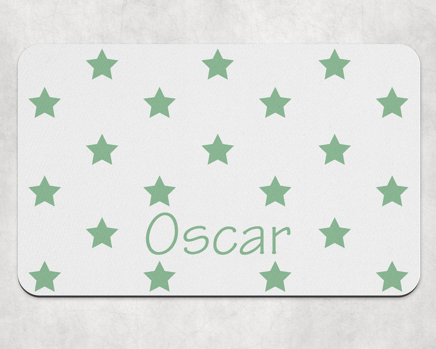 Personalised Straight Sided Polka Star bowl and mat set