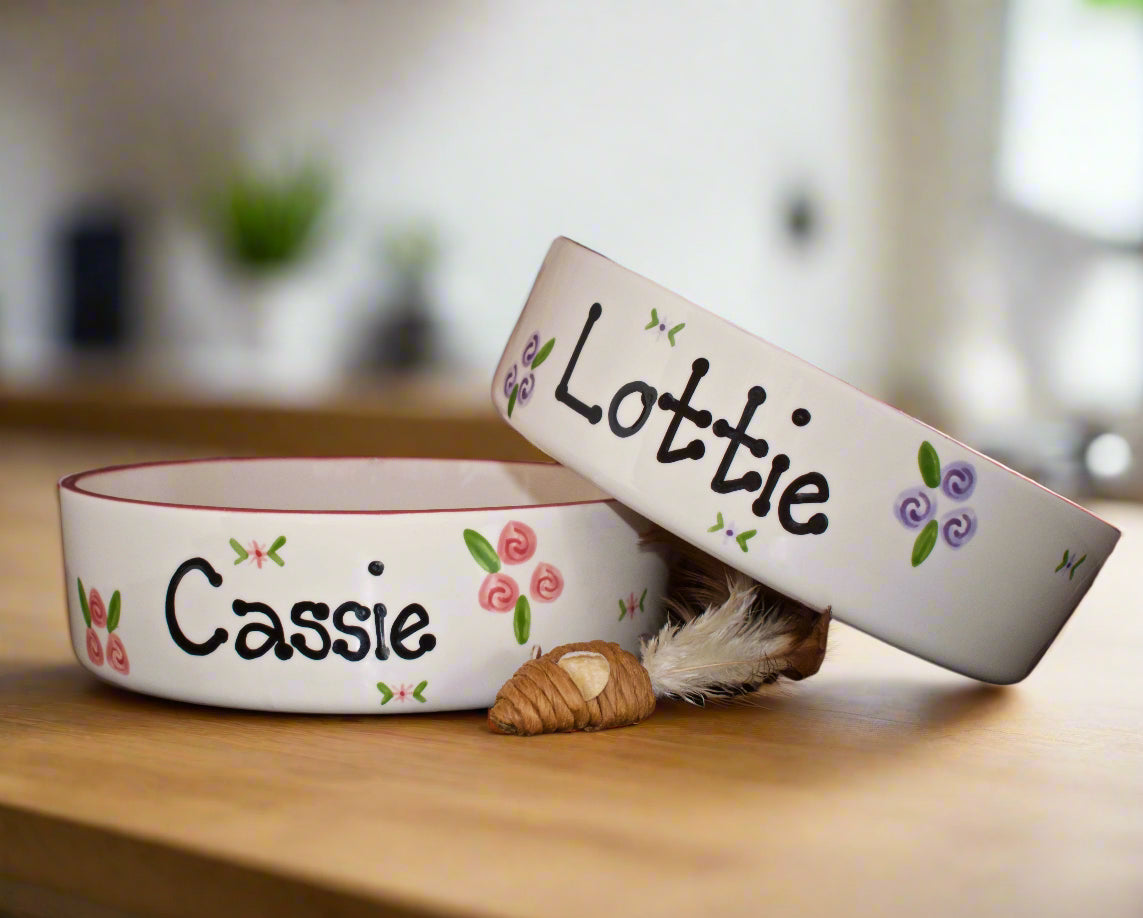 Personalised Straight Sided Roses Bowl