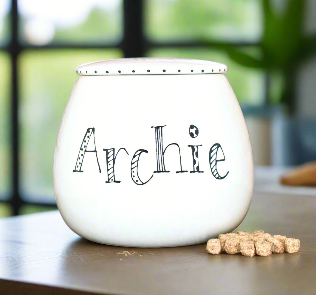 Personalised Treat Jar Doodle Font Design