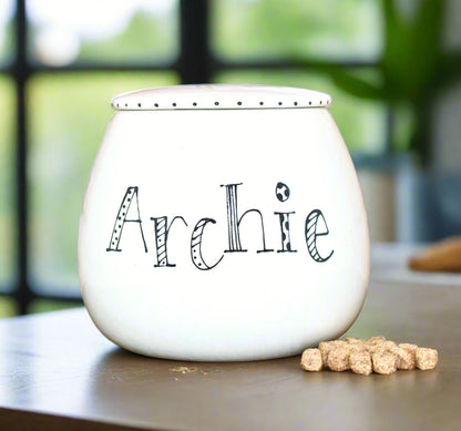 Personalised Treat Jar Doodle Font Design