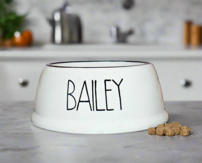 Personalised Slanted Skinny Font Bowl