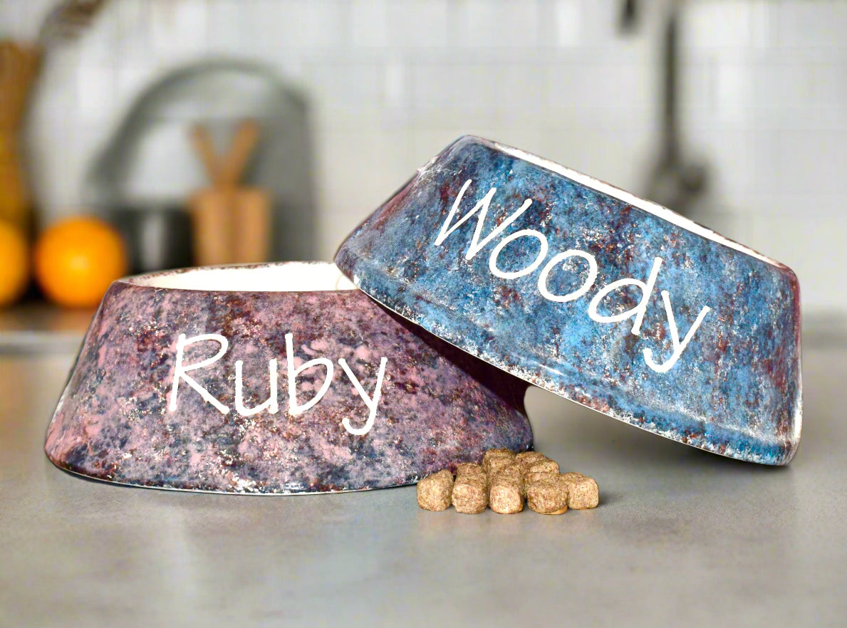 Personalised Slanted Granite Bowl