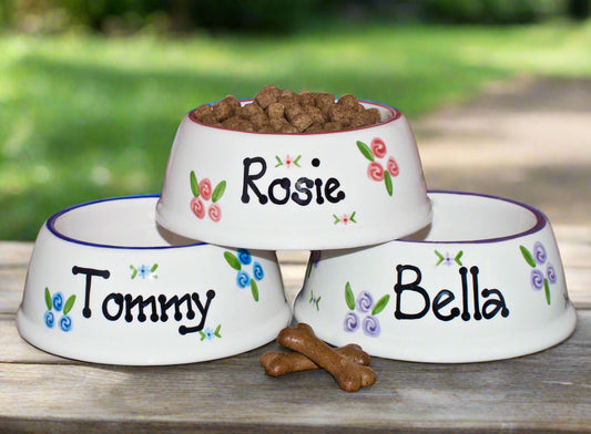Personalised Slanted Roses Bowl