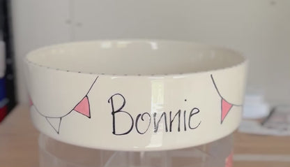 Personalised Straight Sided Bunting Bowl