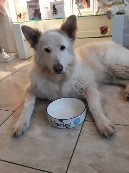 Personalised Straight Sided  Spotty Bowl