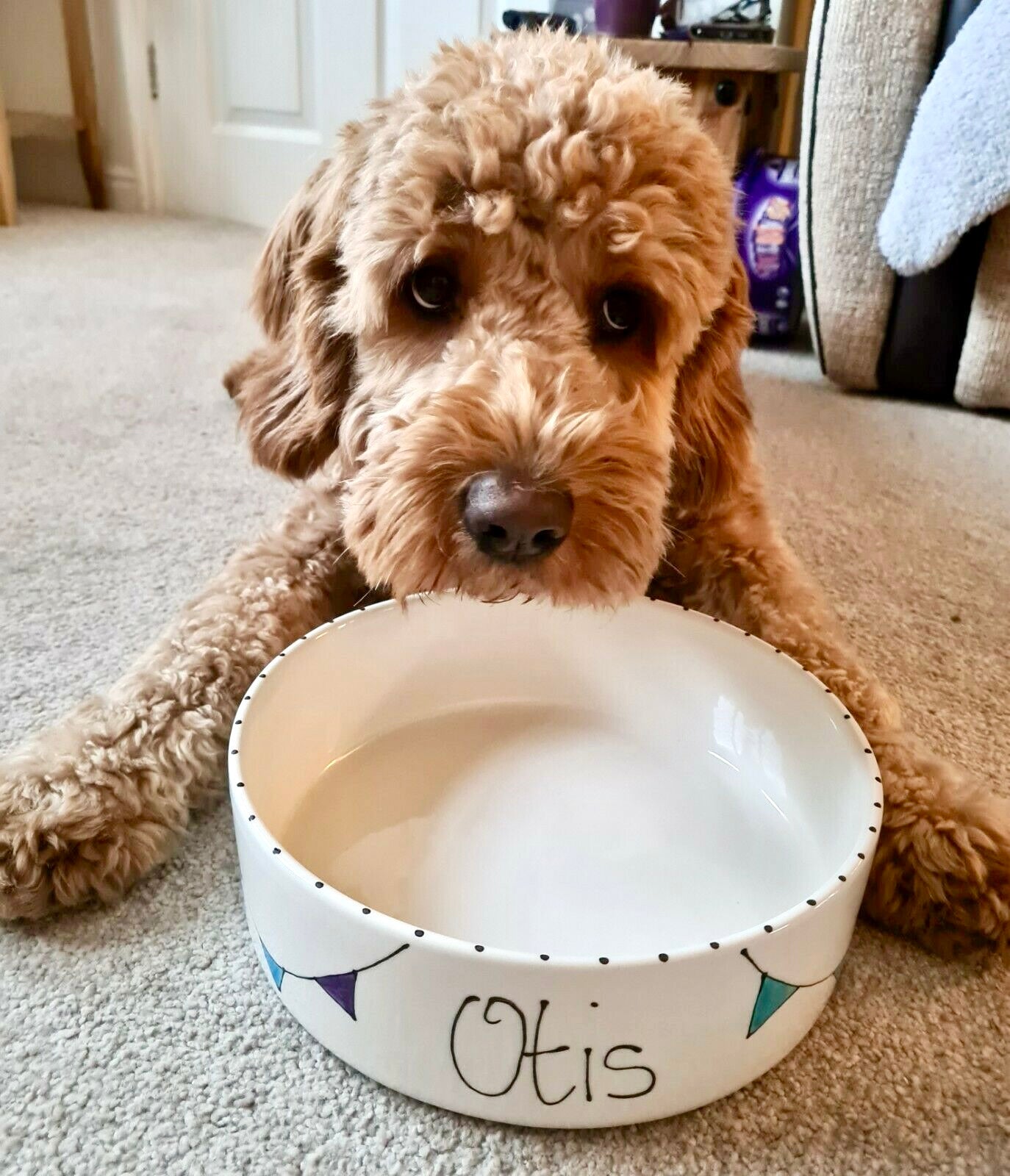 Personalised Straight Sided Bunting Bowl