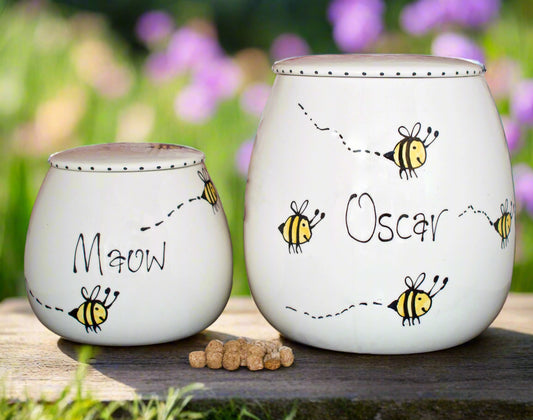 Personalised Treat Jar Bee Design