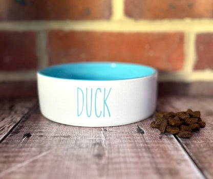 Personalised Straight Sided Monochrome Bowl Skinny Font