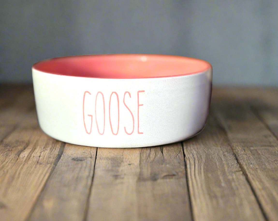 Personalised Straight Sided Monochrome Bowl Skinny Font