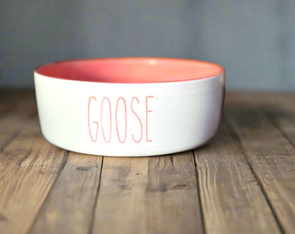 Personalised Straight Sided Monochrome Bowl Skinny Font