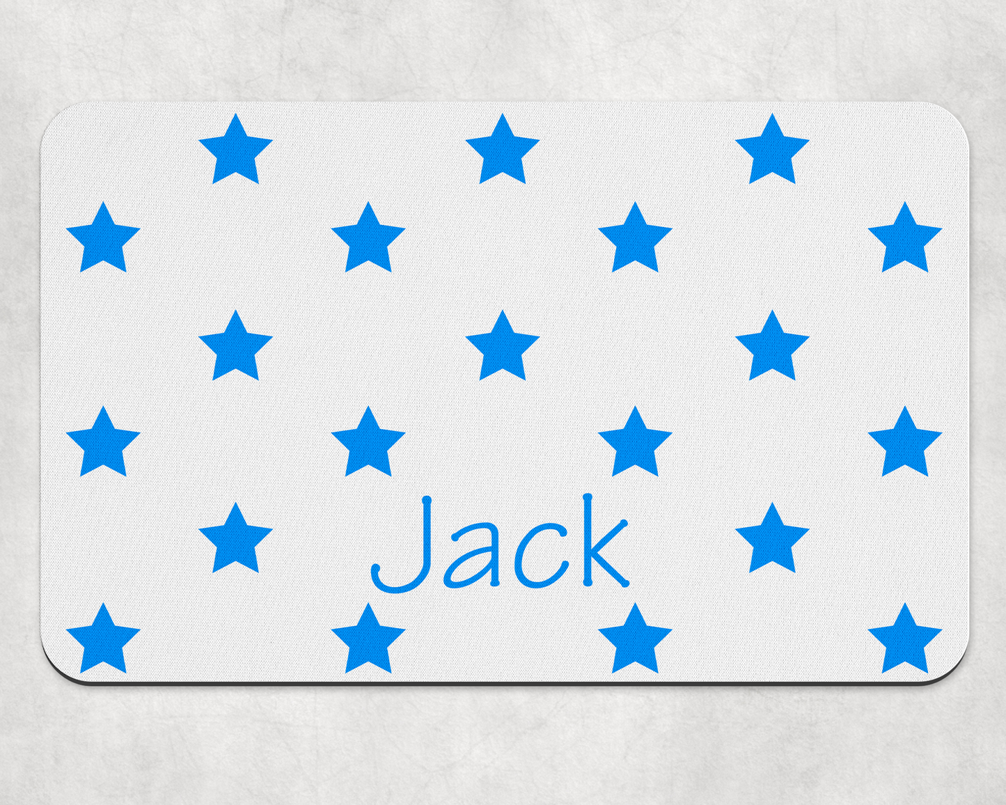 Personalised Straight Sided Polka Star bowl and mat set