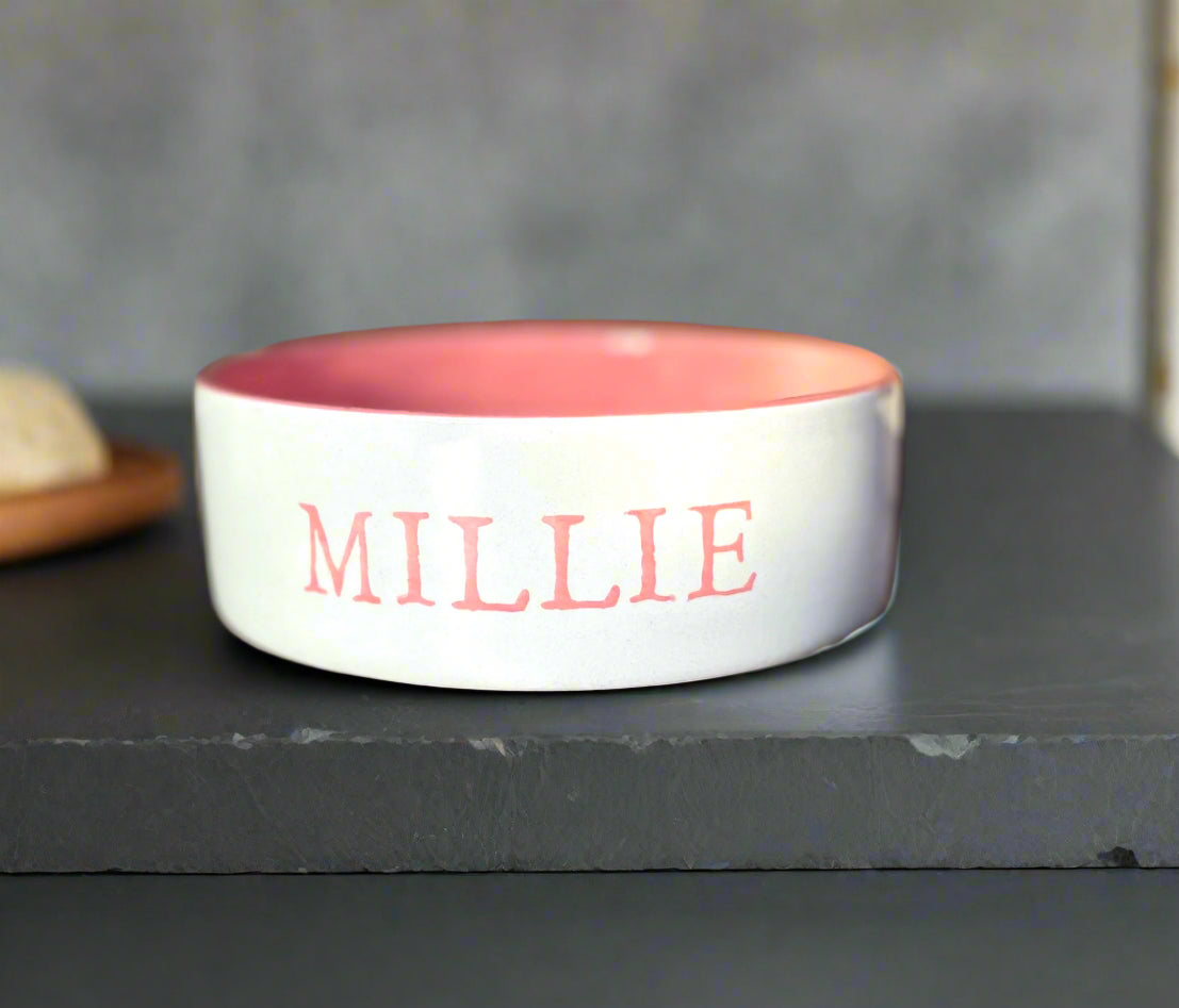 Personalised Straight Sided Monochrome Bowl Stamp Font