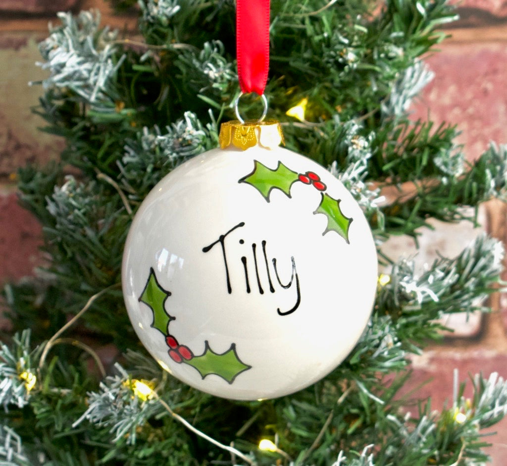 Personalised Ceramic Christmas Bauble