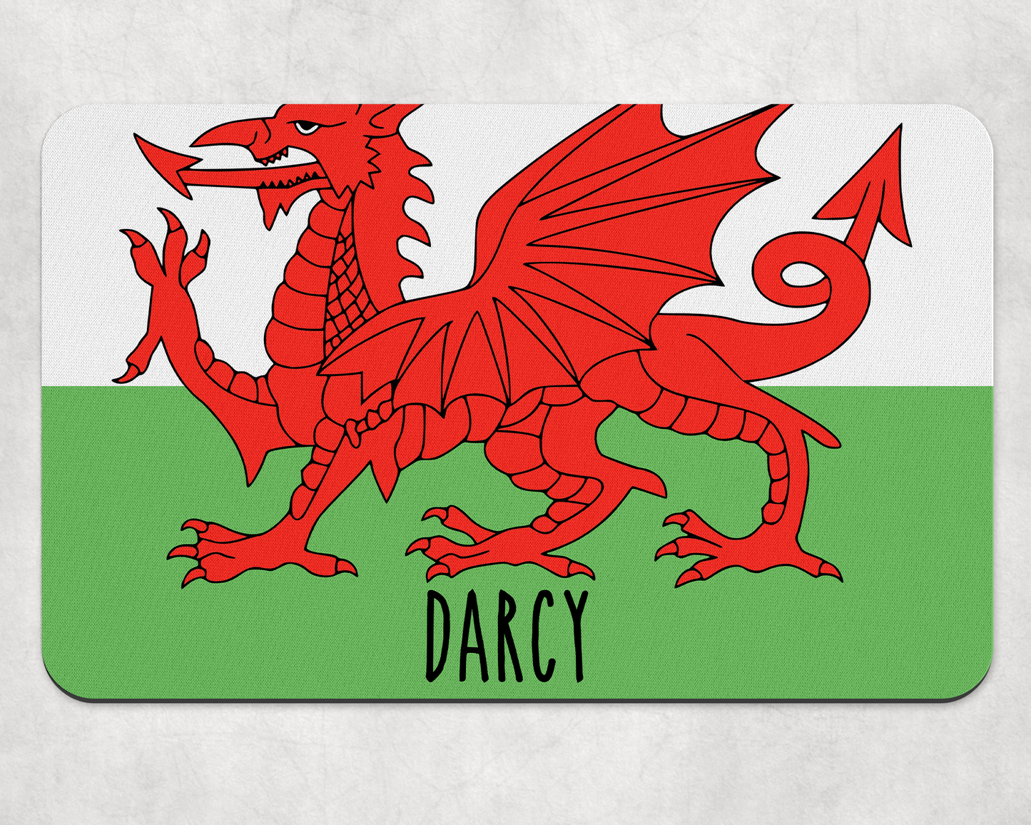 Personalised Pet Bowl Mat Flag Design